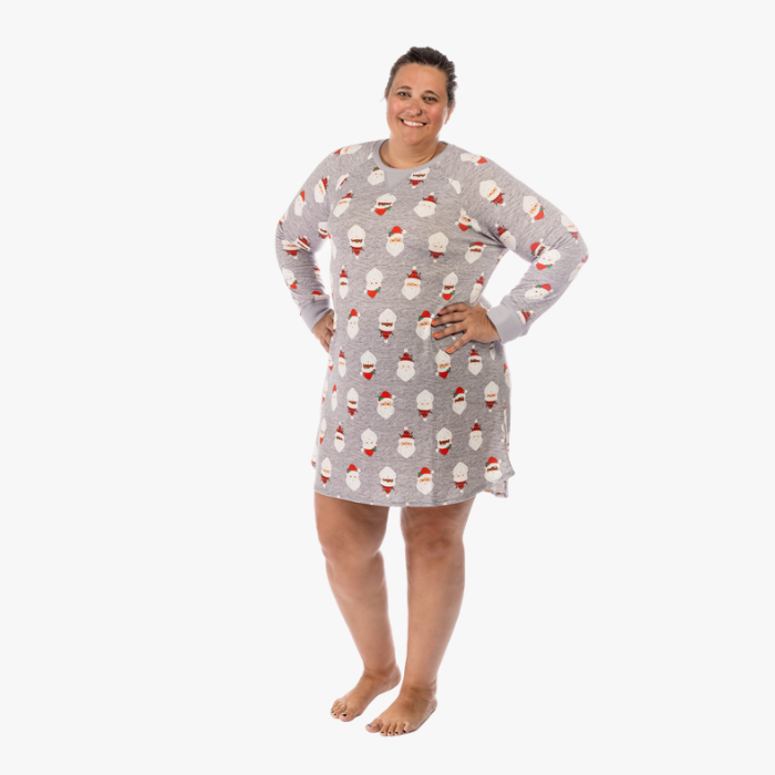 Women’s Sleepshirt - Gray Santa